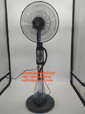 16 inch electric misting stand fan with remote control and LED for office and home appliances/16" mist standing fan