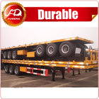 Hot Sale Tri-axle 20ft 40ft flatbed trailer , 40 ton flatbed semi trailer , flatbed trailer with container locks