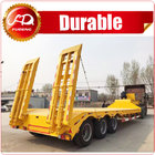 China shandong manufacturer 3 axle 60-80 tons Low bed semi trailer / low loader truck semi trailer / lowboy
