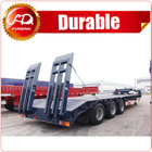 3-axle Heavy duty Machinery Transport Low Bed Semi Trailer(Axle&amp;Size Optional)/semi trailer/Flatbed semi trailer