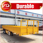 2016 best sellers competitive price new tri-axle flatbed semi trailer with side guarders for sale