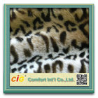 Animal Printed Realistic Faux fur Fabric For Scarf Garment / Coat , Soft Long Pile Fake Fur Material