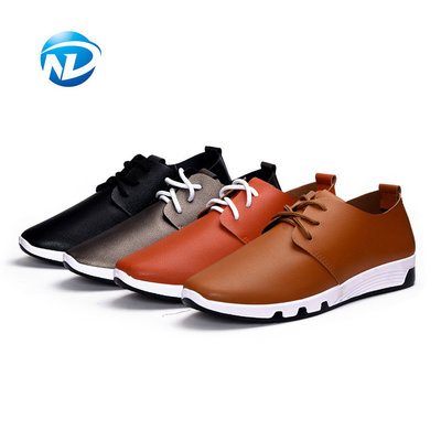 China Good Quality Cheap Price Lace-up PU Shoes Soft Casual Shoes For Men supplier