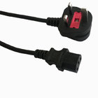 UK C13 power supply cord, UK plug to 2xC13 female plug, Y shape connector
