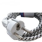 European electric iron power cords, VDE cotton braid power cables with schuko plug