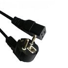 VDE approved European C19 power cord, German schuko plug