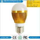 3W Led bulbs light AC85-265V E27 Base Gold housing