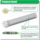 LED Light Tube 16W 4 pin 2G11 Socket Neutral White Replaces 32W PL-L Halogen Bulb