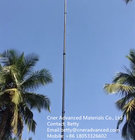 Scratch matte finish 1.58m contraction length carbon fibre telescoping pole for rescue pole