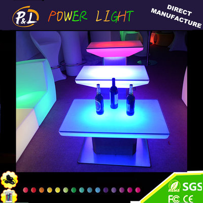 LED Furniture Plastic Glowing Color Changing LED Table