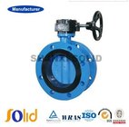 Resilient ductile cast iron Wafer Type PTFE Butterfly Valve