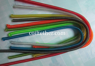 China Custom Colors Translucent Stretchable Spring String Coiled Leash Semi-manufactured Ropes supplier