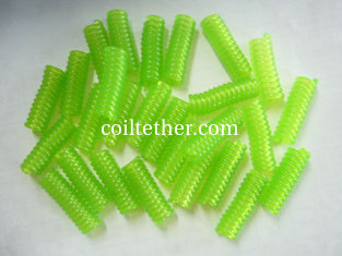 China Safety Lanyard Spring Coil Cable Light Green Spiral Part Not Finished Ropes supplier