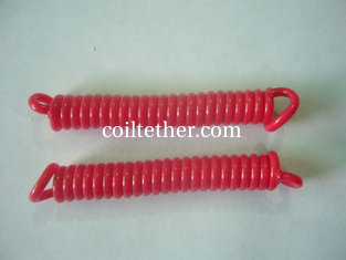 China Red Fashionable Spring String Coiled Tether Part w/90degree Fused Loop Weld on Each Ends supplier