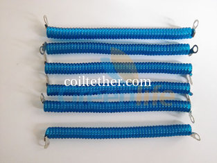 China Smart Steel Wire Calbe Inside with Transparent Blue Coating w/Metal Eyelets on Both Ends for Tool Holding supplier