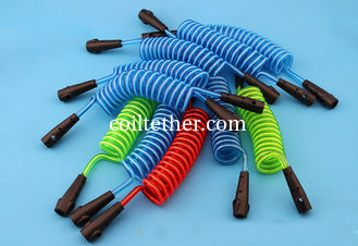 China 5.5MM Plastic PU Cord Diametre Blue/Green/Red Children Walking Safety Elastic Belt Leashes w/Connector for Wrist Bands supplier