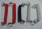 Smart red/black/clear coil spring coil tether w/eyelets&amp;key rings for protecting tool lost supplier