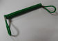 Great drak green plastic shinny 4mm dia coil lanyard leash with plastic loops on two ends supplier