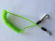 Transparent green spring string coil lanyard semi-finished coiled tether leash holders supplier