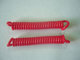 Red Fashionable Spring String Coiled Tether Part w/90degree Fused Loop Weld on Each Ends supplier
