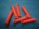 Red Fashionable Spring String Coiled Tether Part w/90degree Fused Loop Weld on Each Ends supplier