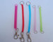 Muti Colors Short Bungee Spring Coil PlasticTrigger Snap Coil w/Key Ring supplier