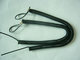 Solid Black High Quality Factory Direct Spiral Coil Tether Part w/90degree Weld Loop Ends supplier
