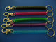 Custom Rose Color 2.5x12x120mm Plastic Spring Key Coil w/Trigger Hooks on Both Ends supplier