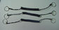 Solid Black Plastic Spring String Lanyard w/Key Ring&amp; Metal Eyelet supplier