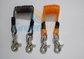 High Quality PU Coated Plastic Black Core Short Spiral 5cm Length Tool Missed Rope w/Snap Hooks supplier