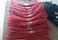 Plastic Safety Red Spiral Lanyard Ropes Red PU Covered Stainless Steel Wire Inside supplier