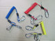 Anti-theft Reminding Spring Steel Coiled Leashes w/Double Cord Loop Ends Custom Colours supplier