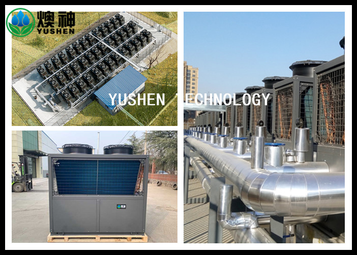 Energy Efficient Heat Pump Heating And Cooling System 25HP Compressor Capacity