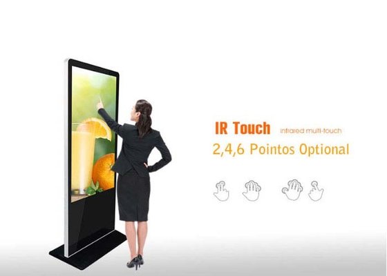 China Interactive Kiosk Touch Screen 55 Inch Floor standing LCD Display All In One PC supplier