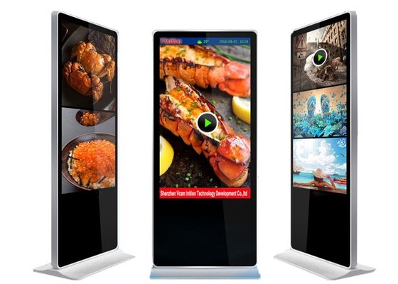 China Indoor Advertising player Free Standing LCD Display 55 Inch Built-In Media Player supplier