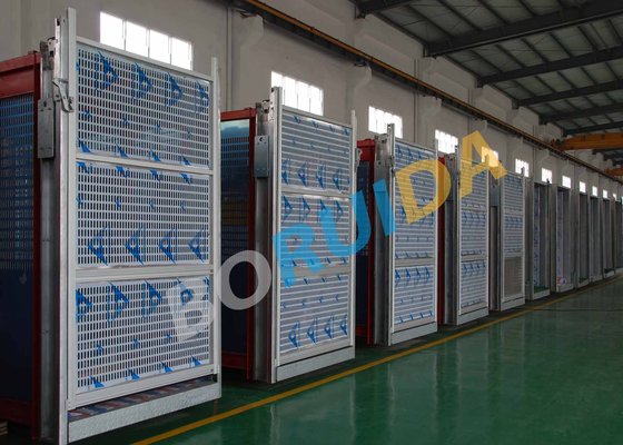 China Aluminum Cage Hoists Up Down Door Style 3.2m x1.5m x 2.5m Cage supplier