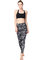 CPG Global Women's Seamless Gym Fitness Floral Black Sport Pants Yoga Leggings HK34 supplier