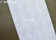 Durable Safe Waterdrop 1 Inch Clear Epoxy Stickers Easy To Remove