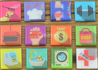 Tourist Full color Printed Fridge Magnets Promotional 3D Square CE/ROHS