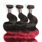 Unprodussed Remy Indian  Virgin Hair Weft Body Wave Ombre Color 1B/99J
