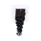 Sale High Quality Peruvian Human Hair  Deep Wave  No Tanle No Shedding Top Lace Closure