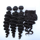 Malaysian Deep Wave Closure Malaysian Curly Hair Virgin Hair Bundles With Lace Closure