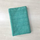 Hot saled export 100% polyester green microfiber big grid dry wipes for house keeping