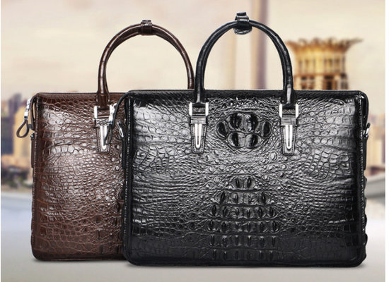China 2019 new alligator leather man bag handbag crocodile leather business crossbody bag one-shoulder bag men's briefcase supplier