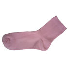 Custom knitted  logo, design pink girl student's socks