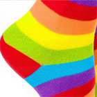 Custom logo, design rainbow design cotton women happy socks