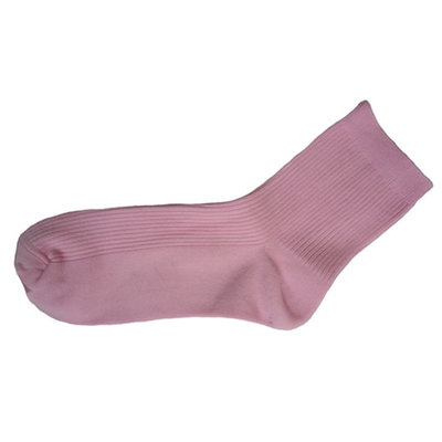 Custom knitted  logo, design pink girl student's socks