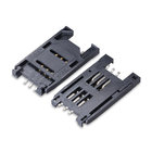 Electrical connector manufacturer wholesale 2.54mm pitch 6 circuits flip type SIM Card Connector