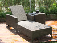 RE-CL03-2 wicker lounge with adjustable back outdoor wicker chair design