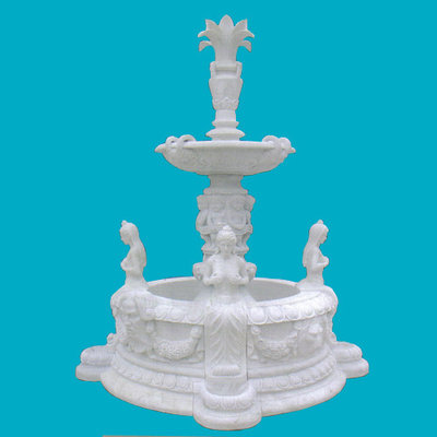 China white marble floating ball fountain supplier